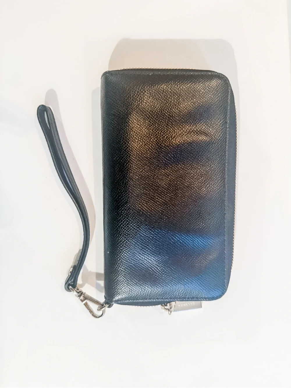 Michael Kors Black Leather Zip Wallet with Wristlet
